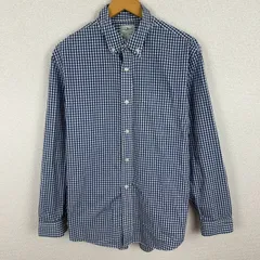 L.L.Bean エルエルビーン 長袖シャツ ボタンダウン ギンガムチェック ブルー Mサイズ メンズ 古着 アメカジ ストリート