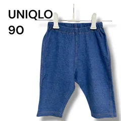 a1767　​ユニクロ ベビー レギンス（デニム風・7分丈） 90サイズ
