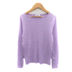 ニューヨーカー NEWYORKER ニット カットソー 長袖 M パープル /YK23