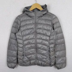 UNIQLO ユニクロ ダウンジャケット フルジップ キルティング グレー Sサイズ レディース 古着 シンプル