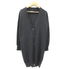 フレームワーク Framework カーディガン ロング丈 Vネック チャコールグレー /YM13