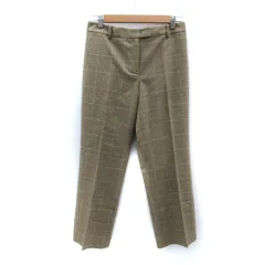 ブルックスブラザーズ BROOKS BROTHERS テーパードパンツ アンクル丈 チェック柄 6 L ベージュ /SM31