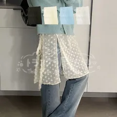 人気商品◆レースラップスカート ラップスカート ロングチュールスカート 巻きスカート トレンドアイテム 韓国風 グランジスタイル バレエコア y2k レイヤード 大きいサイズ チュール レディース 刺繍 透け感 CZH131P475