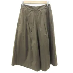 ビームスライツ BEAMS Lights ガウチョパンツ ワイドパンツ 七分丈 36 S カーキ /YM10