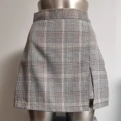 CHECK スカート スリット ミニスカート Free!