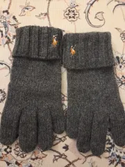 POLO RALPH LAUREN ポロラルフローレン メリノウール100% 手袋 ダークグレー