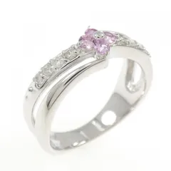 K14WG フラワー サファイヤ リング