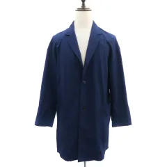 ザショップティーケー THE SHOP TK トレンチコート スプリングコート ロング丈 オーバーサイズ M 紺 ネイビー /YK1