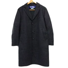 美品☆JUNYAWATANABE COMMEdesGARCONS MAN 16AW ボンディング チェスターコート チェック柄 エルボーパッチ 日本製 メンズ