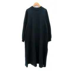 グローバルワーク GLOBAL WORK ワンピース ロング丈 長袖 クルーネック 無地 F 紺 ネイビー /SY48