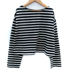 アーバンリサーチ URBAN RESEARCH カットソー 長袖 ラウンドネック ボーダー柄 F 紺 ネイビー アイボリー /SM21