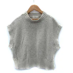 サマンサモスモス SM2 ニットベスト プルオーバー F アイボリー 紺 ネイビー /SM5