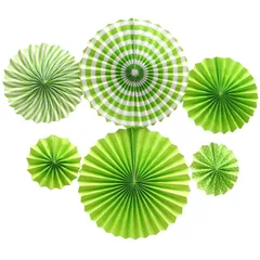 結婚式 お祝い パーティー 記念日 3サイズ ハロウィン フェスティバル 6個セット イベント ペーパーファン ホームパーティ Mitoland グリーン