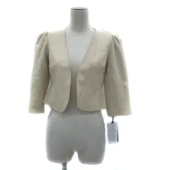 ルイルエブティック RUIRUE BOUTIQUE フォーマル ボレロ ジャケット 七分袖 ショート丈 前開き M ベージュ /YS24