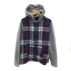 トミーヒルフィガー TOMMY HILFIGER ジャケット パーカー ミドル丈 ジップアップ チェック柄 無地 152 マルチカラー グレー /YS1 男の子