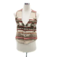 ジャーナルスタンダード JOURNAL STANDARD ベスト Vネック ミドル丈 総柄 ウール マルチカラー ベージュ /HO33