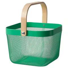 新品 IKEA RISATORP リーサトルプ バスケット ダークグリーン （00588689）25x26x18 cmのサムネイル