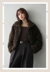 エコファーショート丈ブルゾン ミックス esica エシカ lumier - メルカリ