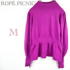 ロペピクニック♡ROPÉ PICNIC【M】ハイネックぺプラムニット　タートルネック　ハイゲージニット