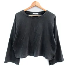 ニコアンド Niko and.. Tシャツ カットソー 長袖 ラウンドネック L チャコールグレー /SM16