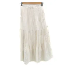 ナイスクラップ NICE CLAUP フレアスカート ロング丈 マキシ丈 F オフホワイト /HO25