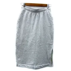 アディダスオリジナルス adidas originals タイトスカート ロング丈 刺繍 スリット スウェット 無地 グレー /MA2