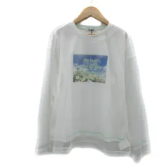 ラブトキシック Lovetoxic Tシャツ カットソー チュールレイヤード 長袖 ラウンドネック プリント L 160 白 ホワイト /YS27 女の子