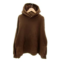 ナノユニバース nano universe パーカー スウェット ミドル丈 プルオーバー 無地 オーバーサイズ F 茶 ブラウン /SY42