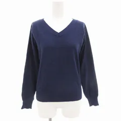 ロペピクニック ROPE Picnic ニット セーター 長袖 プルオーバー Vネック 38 紺 ネイビー /GV ■GY39