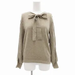 ロペピクニック ROPE Picnic ニット セーター 長袖 リボン 38 ベージュ /JS