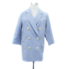 スナイデル SNIDEL テーラードジャケット ミドル丈 ダブルボタン F 水色 ライトブルー /HO34