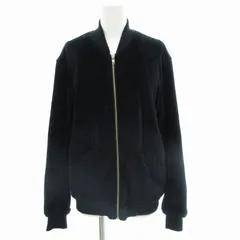 アーバンリサーチ URBAN RESEARCH ブルゾン 中綿 ジップアップ ベロア 38 黒 ブラック /IY
