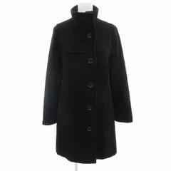 ジーンバーチカル Jean vertical スタンドカラーコート ウール アンゴラ混 黒 ブラック /IY