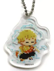 【中古】キーホルダー 我妻善逸 アクリルチャーム 「鬼滅の刃 ドットシリーズ アニプレックス オンラインくじ」 D賞