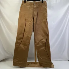 01w-6124 バズリクソンズ Buzz Rickson's   EARLY MILITARY CHINOS 1945 MODEL ボタンフライ  キャメル  サイズ30  メンズ   30×33  ボトムス  M43035  【中古品】
