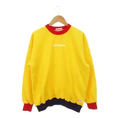 ミキハウス mikihouse 90's ヴィンテージ トレーナー スウェット クルーネック 長袖 配色 ロゴプリント M 黄 イエロー /AH10 ■GY18