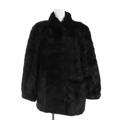 ノーブランド品 毛皮コート ミンクファー ミドル 総裏地 長袖 11 L 茶 ブラウン ■GY11 /MQ