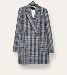 55 新品 ザラ レディース ツイード ジャケット コート スーツ 90 新品