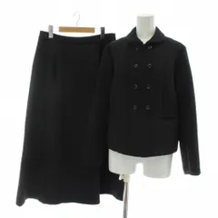 グランマママドーター トロ GRANDMA MAMA DAUGHTER toro ブラックフォーマル セットアップ 上下 ダブルジャケット ラウンドカラー センターベント フレアスカート ロング キルティング 1 2 M L 黒 ブラック /XZ ■GY18