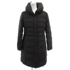 ナチュラルビューティーベーシック NATURAL BEAUTY BASIC ダウンコート M 黒 ブラック ボリュームカラー ロング /FF ■GY18