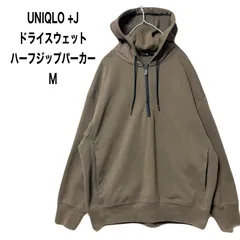 ユニクロ UNIQLO +J   ドライスウェットハーフジップパーカー　M