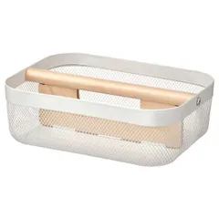 新品 IKEA RISATORP リーサトルプ バスケット 仕切り付き ホワイト （50530399）33x24x11 cmのサムネイル