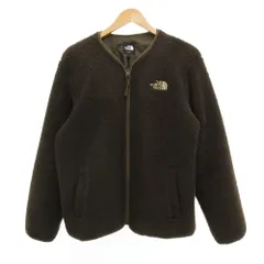 ザノースフェイス ホワイトレーベル THE NORTH FACE WHITE LABEL CAMPER CARDIGAN ボアジャケット フリース ブルゾン ジップアップ ロゴ刺繍 165 NJ4FM55B 茶 ブラウン /JS ■GY19