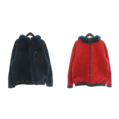 アグ UGG カイロ フォーファー ジャケット Kairo Faux Fur Jacket 中綿ジャケット パーカー リバーシブル フェイクファー ナイロン キルティング ジップアップ M 紺 ネイビー 赤 レッド 1119483 /XZ ■GY19