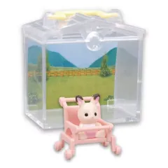 【中古】おもちゃ 赤ちゃんハウス ショコラウサギの赤ちゃん(ブリーズ)＆ベビーカー 「シルバニアファミリー かざれる赤ちゃんハウスとお庭」