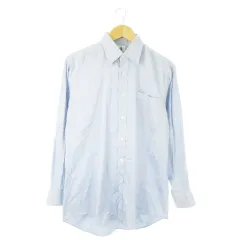 ランバン LANVIN CLASSIQUE ワイシャツ Yシャツ レギュラー 長袖 コットン 40-82 M 青 ブルー /AO15 ■GY18