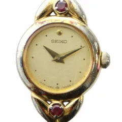 セイコー SEIKO 腕時計 ブレスウォッチ 石付き クォーツ ゴールドカラー 金色 1E20-0430 ■GY18 /MQ