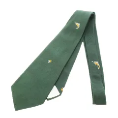 ドミニクフランス Dominique France ドミニックフランス 4つ星 スター ネクタイ ワイド シルク 絹 鯉 緑 グリーン /MN3 ■GY99
