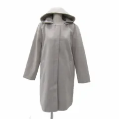 グローバルワーク GLOBAL WORK ノーカラーコート フード付き 2WAY L ライトベージュ /SY47 ■GY58