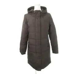 ジュネママン JEUNE MAMAN ダウンコート M 茶 ブラウン フード付き キルティング 長袖 /AH27 ■GY58